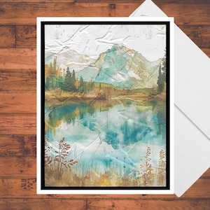 Scenic Mountain Landscape Embossed Card Kit, A2 w/Envelopes