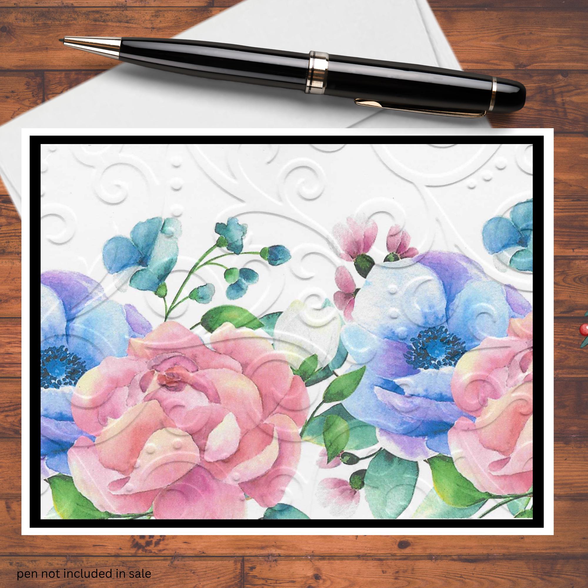 Embossed Floral Handmade DIY Card Kit: Set of 6 With Envelopes - Etsy