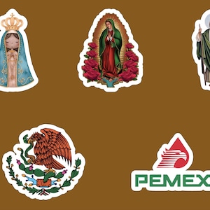 Virgen de Guadalupe | San Juditas | Virgencita | Mexico | PEMEX | Mexican Stickers | Latino Stickers