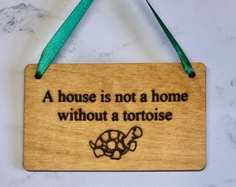 Tortoise Enclosure Name Plaque Home Gift Pets Personalised Turtle House Sign