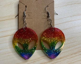 Pride Alien Ohrringe