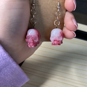 Bloody skull earrings
