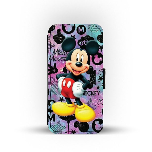 Wallet Phone Cover with Card Inserts, Custom Phone Case, Disney Mickey Mouse - Add Your Name!