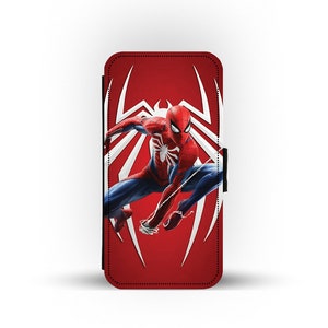 Brieftaschen-Telefonabdeckung mit Karteneinsätzen, benutzerdefinierte Telefonhülle, Marvel Avengers, Spiderman-Telefonhülle