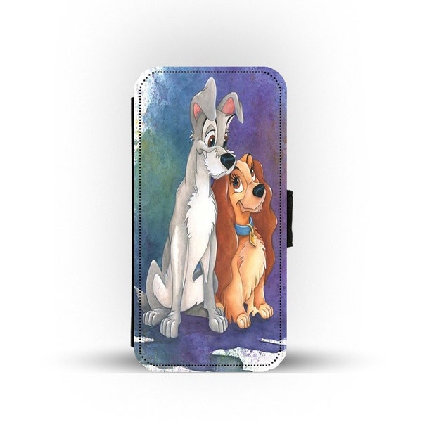 Wallet Phone Cover with Card Inserts, Custom Phone Case, Disney Love Story, Lady and the Tramp