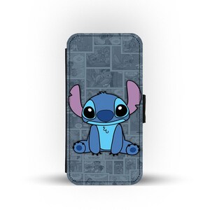 Étui portefeuille avec inserts pour cartes, coque de téléphone personnalisée, point mignon Disney - Ajoutez votre nom !