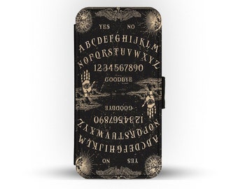 Étui pour téléphone portefeuille avec inserts pour cartes, coque de téléphone personnalisée, jeu d'aventure, jeu Spirit Board Ouija