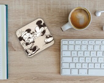 Disney Mickey Mouse Home Décor Gift 9.5 x 9.5 cm High Gloss Drink Cup Coaster