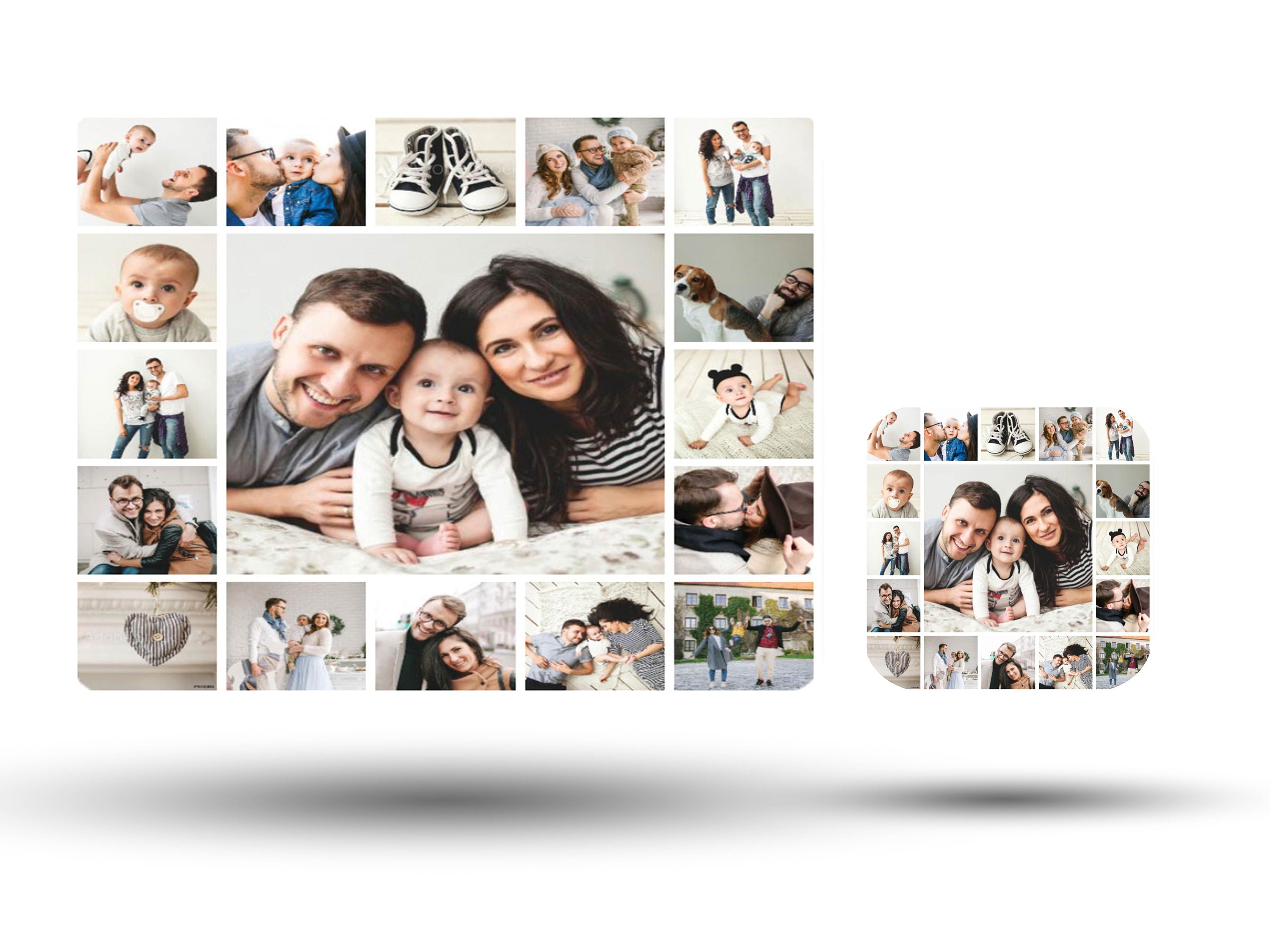 Custom Photo Collage Table Mat Personalised High Gloss Square Etsy UK