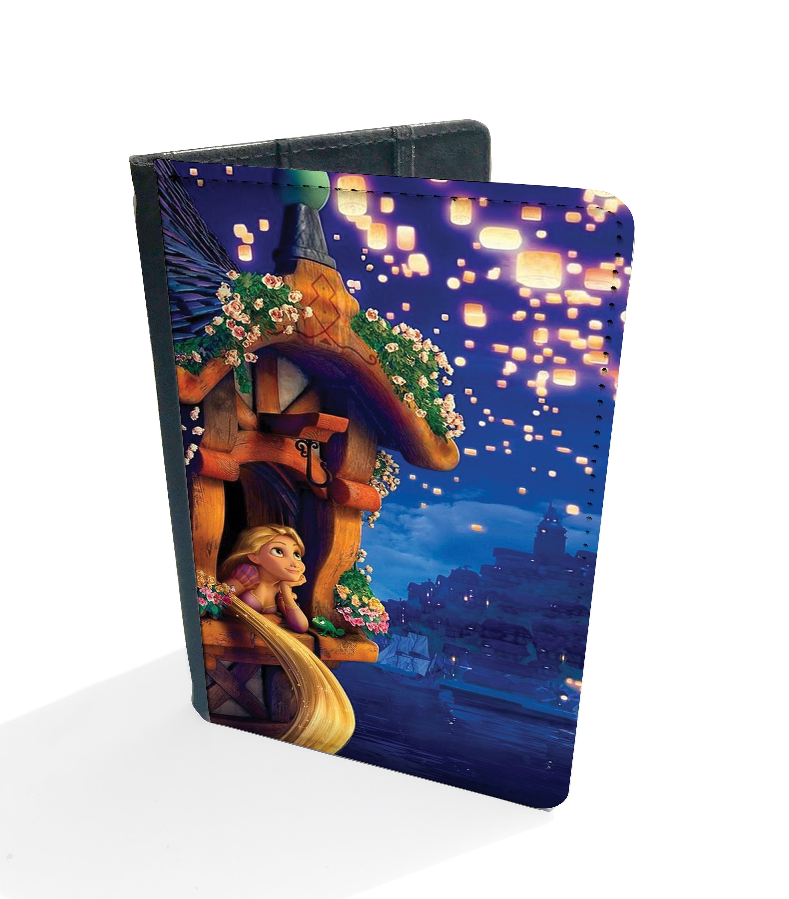 Personalised Faux Leather Passport Cover and Luggage Tag Disney Tangled Summer Disney Rapunzel Flynn Love Lamps Prince Disneyland Gift
