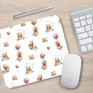 Gaming Mouse Pad, Non-slip Rubber base Mouse Mat, Waterproof Surface, Disney Winnie Pooh, Add Your Name!