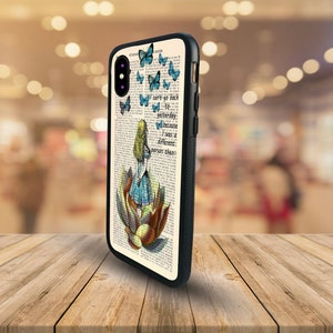 Personalised Snapback Rubber Phone Case, Stylish Phone Cover, Disney Alice in Wonderland, Disney Quote, Custom Gift with Name