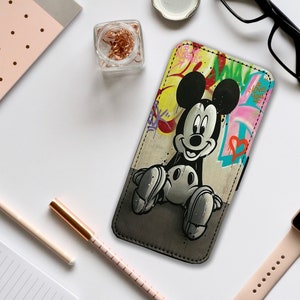 Custodia per telefono con portafoglio e inserti per carte di credito, custodia per telefono personalizzata, Disney Topolino: aggiungi il tuo nome!