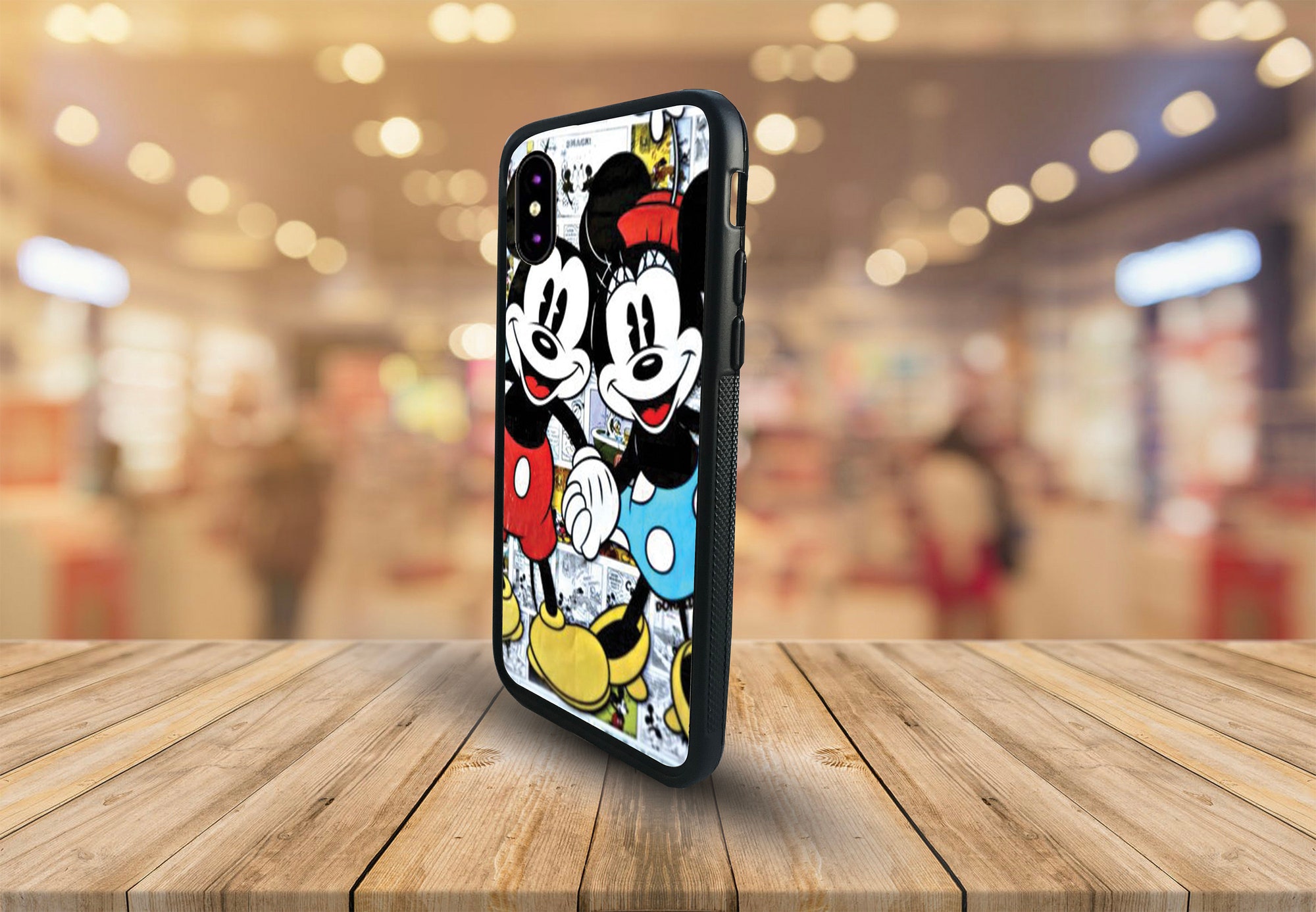 Discover Personalised Snapback Rubber Phone Case, Stylish Phone Cover, Disney Mickey Mouse and Minnie Mouse