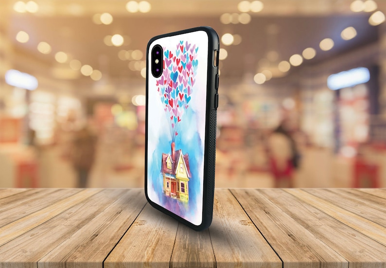 Personalised iPhone Samsung Phone Cover Clip Case Disney Up House Balloons iPhone 12 Pro Pro Max S10 S20 S20 S20 Ultra