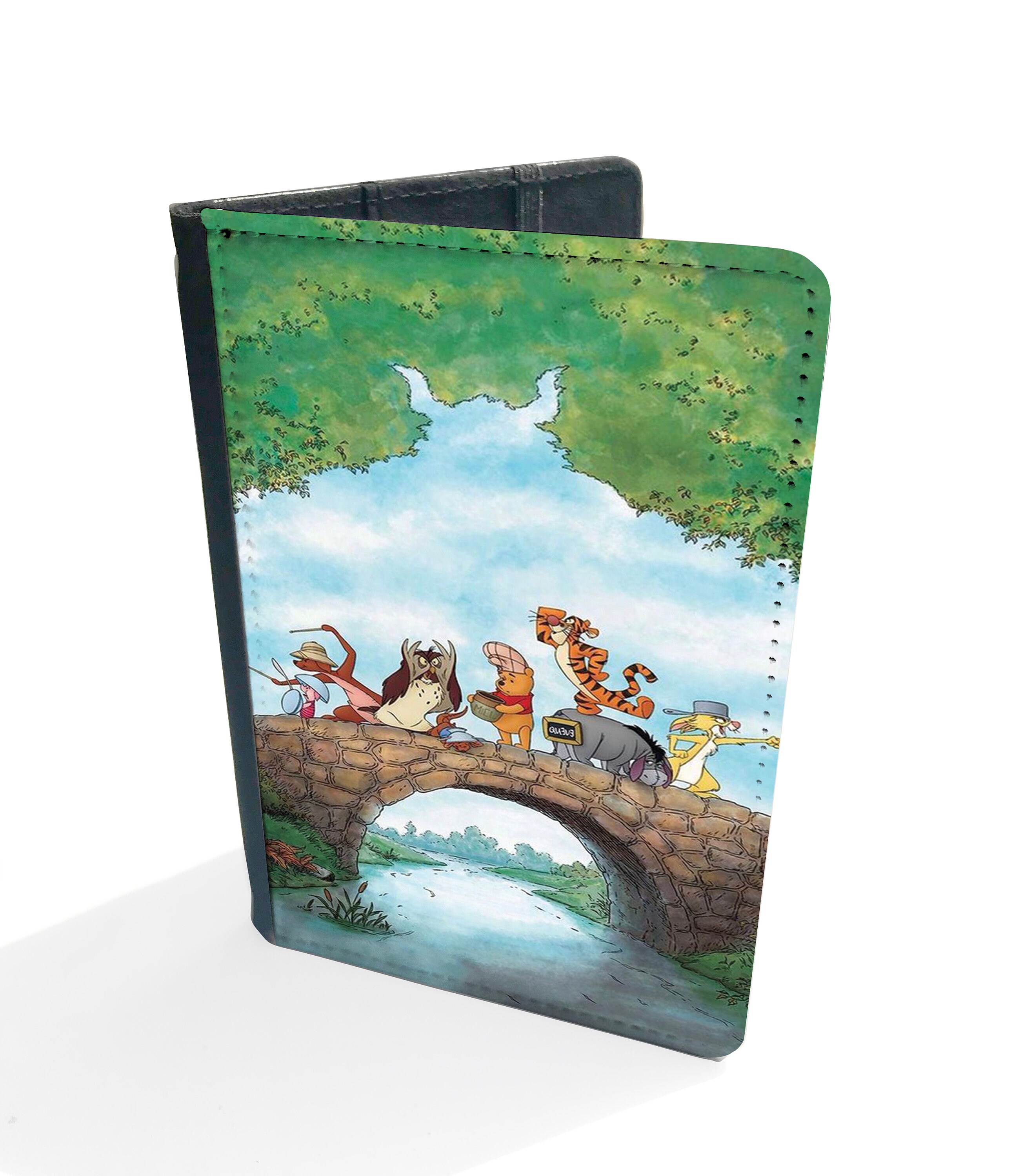 Personalised Faux Leather Passport Cover & Luggage Tag Travel Lovers Disney Winnie-the-Pooh Holidays Adventure Birthday Friends Honey Forest