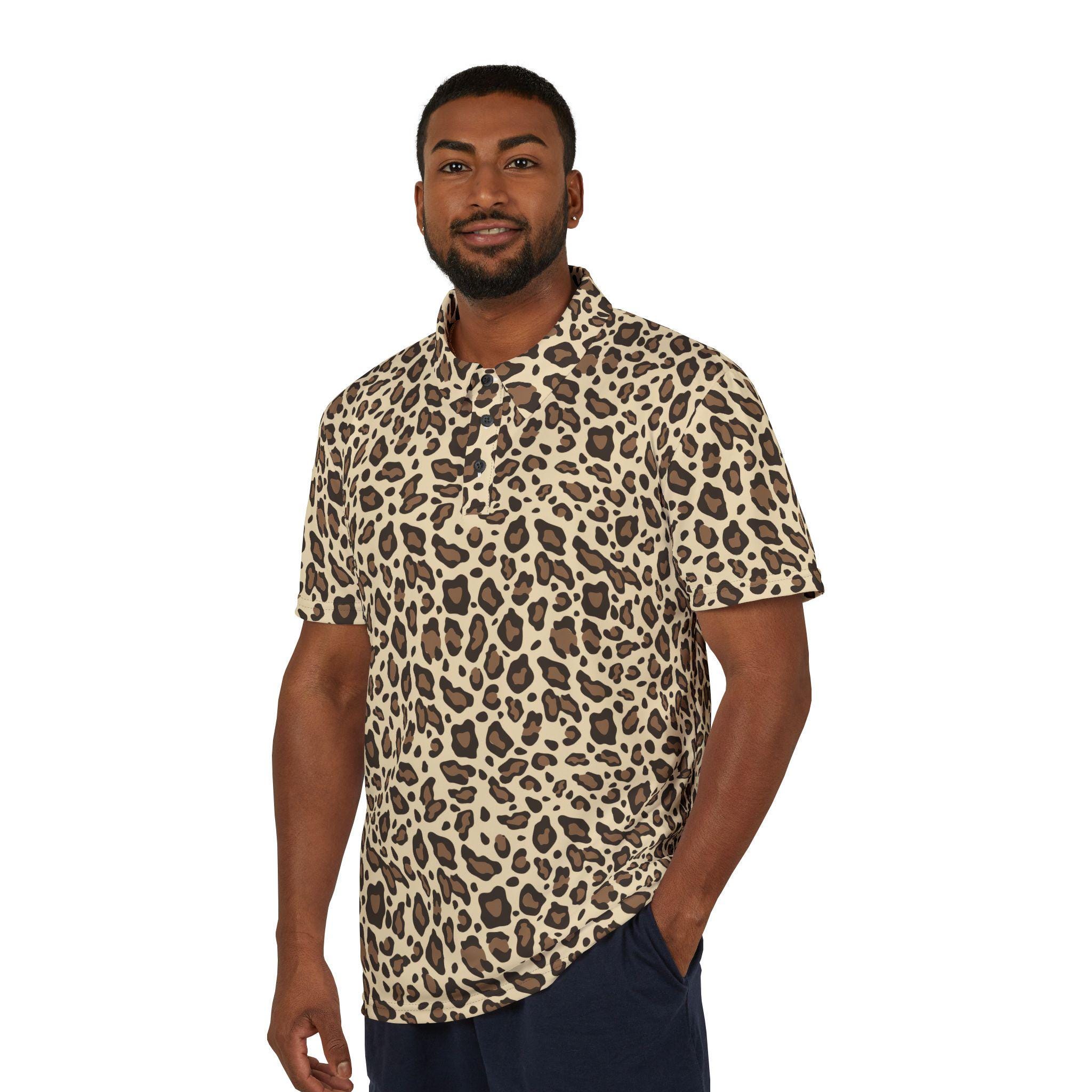 トップス 5351 pour les hommes leopard polo Cotton polo-shirt with leopard print in Print for Men