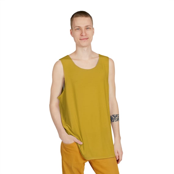 Golden Amber Haze Casual Summer Men's Tank Top | Trendy Workout