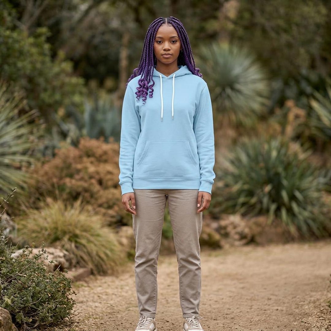 Icy Light Blue Hoodie - Trendy Streetwear Gift, Cozy Pullover