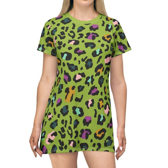Colorful Leopard Print T-shirt Dress in White Grape Green - Quiet Luxury Look, Soft Animal Print Style, Minimalist Jungle, Lightweight Wear - Etsy Ireland Colorful Leopard Print T-shirt Dress in White Grape Green - Quiet Luxury Look, Soft Animal Print Style, Minimalist Jungle, Lightweight Wear - Etsy Ireland