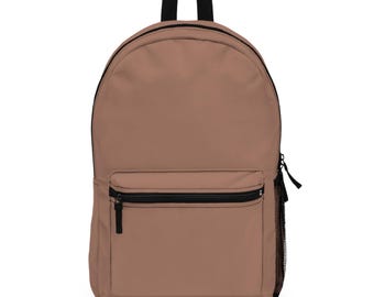 Backpack - Unisex Trendy Travel Bag, Stylish School Backpack, Minimalist Everyday Essential in Mocha Mousse Brown