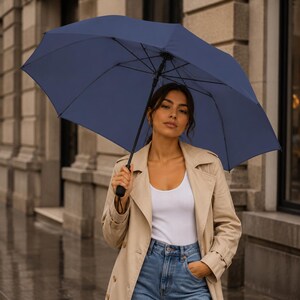 CC Venice | Future Dusk Blue Foldable Umbrella, Waterproof Travel Umbrella, Compact Rain Gear for Commute & Gift