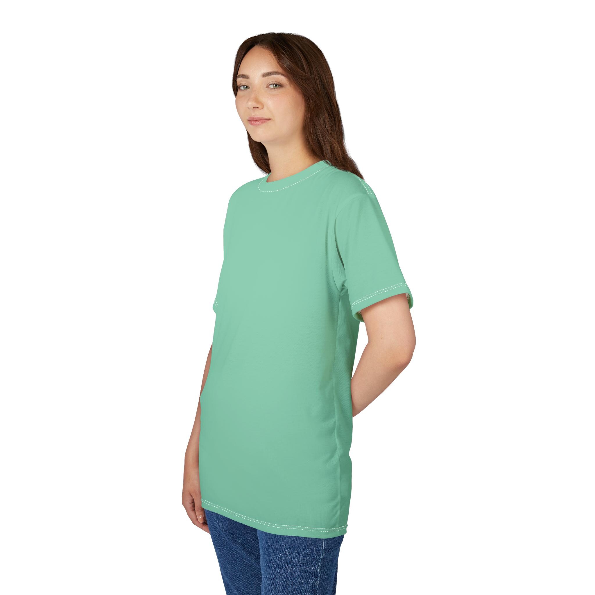 Jelly Mint Green Unisex Cut Sew Tee Casual T-shirt for Everyday 