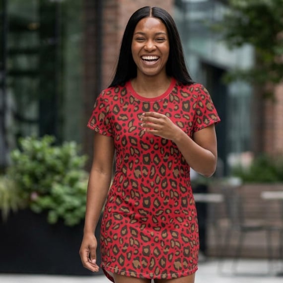 red animal print shirt dress Red/Multi Animal Frill Sleeve Midi Dress | WHISTLES