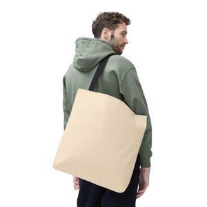 Champagne Gold Beige Tote Bag Stylish Reusable Shopping Bag, Minimalist Everyday Carryall