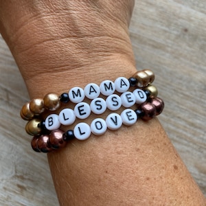 Personalized Name Bead Bracelet: Custom Initial Bracelet