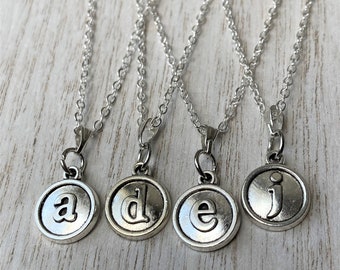 Dainty Initial Necklace: Personalized Letter Jewelry, Mom Gift