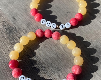 Senior 2025 Bracelet, Graduation Gift, Class of 2025 Gift, Graduation Bracelet, Gift for Seniors, Graduation 2025, School spirit bracelet