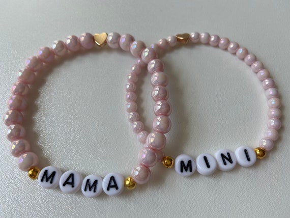 QUARKZMAN – Braccialetti Coordinati Madre E Figlia Con Perline Regolabili, Regalo Per La Festa Della Mamma