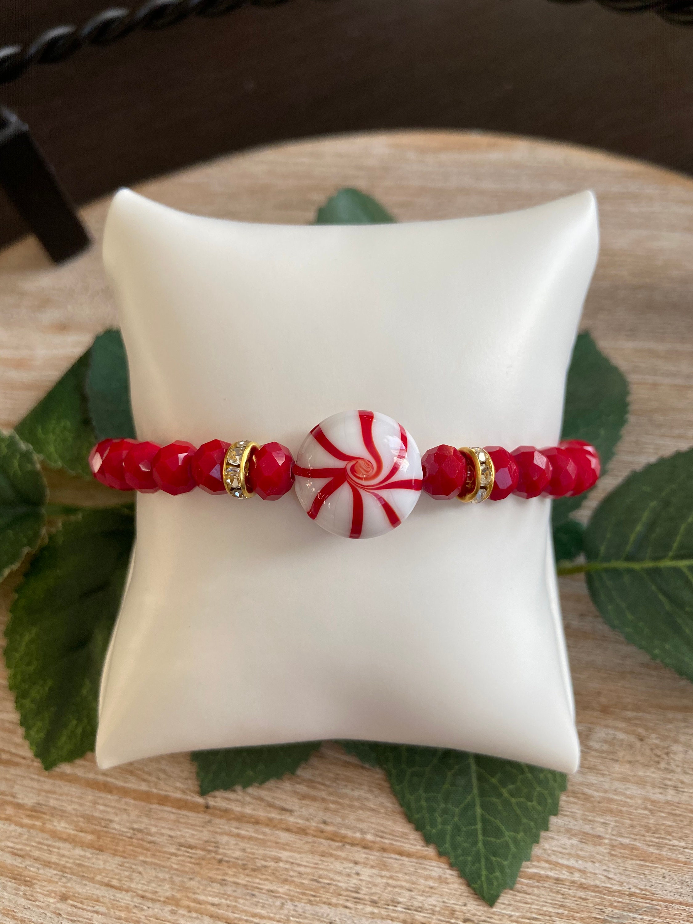 Christmas Stretch Bracelet Holiday Themed Jewelry Christmas Etsy