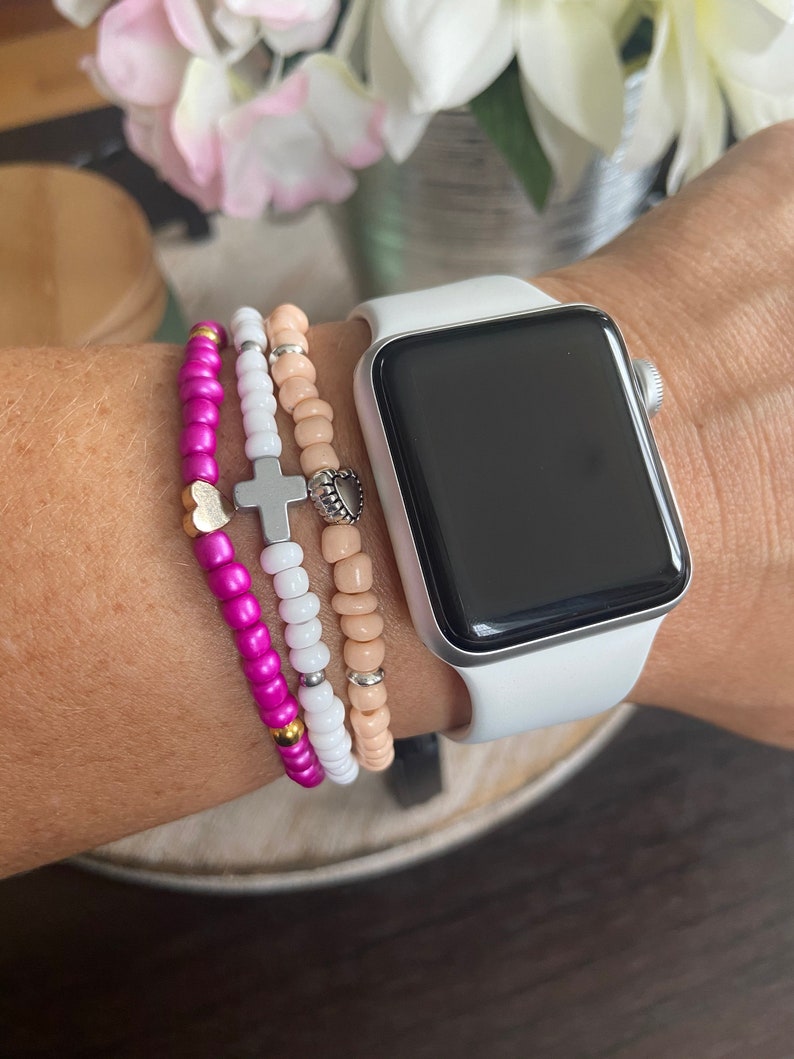 Dainty Custom bracelet Womens Stacking Bracelet Custom Personalized Gift Heart Charm Stacking Bracelet Heart charm stacking bracelet