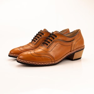 Chaussures richelieus Oxford faites main pour femmes