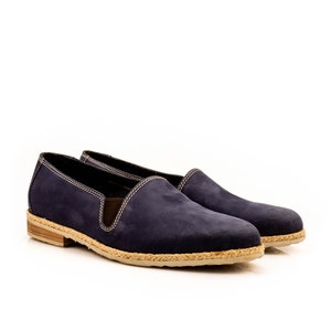 handmade suede leather loafers