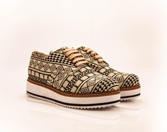 Fabric Derby Shoes: Women's Casual Genuine Leather Lined