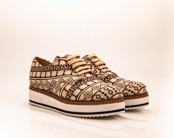 Fabric Derby Shoes: Women's Casual Leather-Lined Footwear