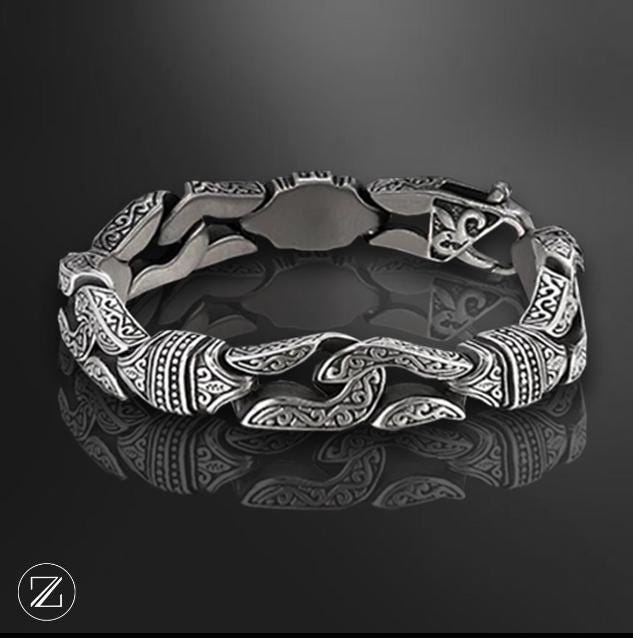 Men's Tribal Stainless Steel Bracelet With Aztec Engravings. - Etsy