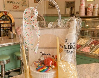 Vanilla Dream Scoop Slime | Ice Cream Slime Kit with Bowl & Spoon | 10 oz Cloud Butter Slime + Activator | Sweet Scoops Slime Series