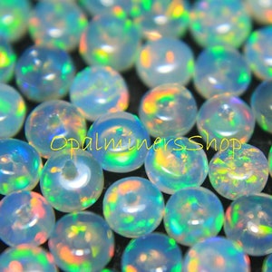AAA Grade Opal, Loose opal Beads, Multi Color Opal, Ethiopian Opal Beads, Polish Opal Beads, Drilled Opal Beads, Opal Beads Jewelry Making