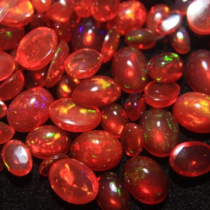AAA Grade Opal, Red Opal, Natural Opal, October Birthstone, Natural Crystal, Oval Shape Cabochon For Jewelry Making