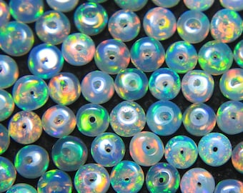 AAA Grade Opal, Opal Beads, Natural Ethiopian Opal, October Birthstone, Natural Crystal, Smooth Rondelle Beads For Jewelry Making