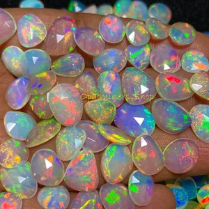 AAA Grade Opal , Opal Slice, Faceted Opal, Opal Crystal, Natural Ethiopian Opal Slices, Faceted Welo Opal, Faceted  Opal For Jewelry Making