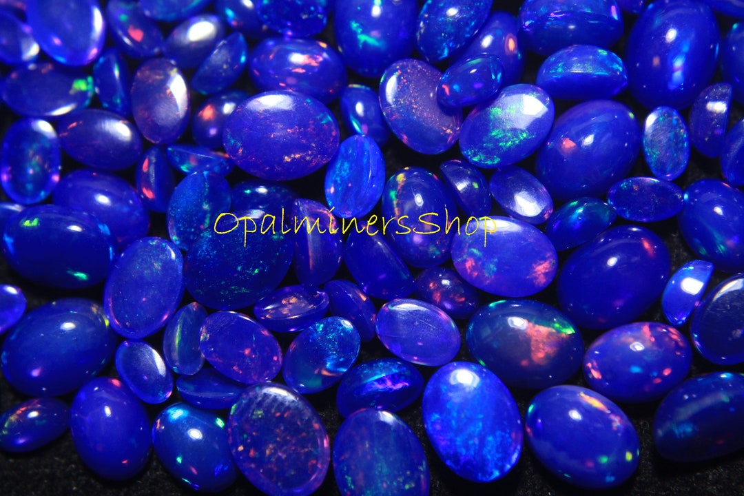 AAA Grade Dark Blue Opal Opal Crystal Multi Fire Opal Etsy