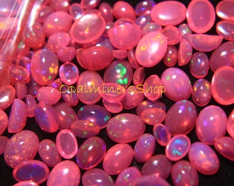 ETHIOPIAN OPAL NICE Pink Color 37 Ct Natural Gemstone Very High Quality Multi Fire 1 Line Strand 16 Inches Length Opal Size 4x33x1MM
