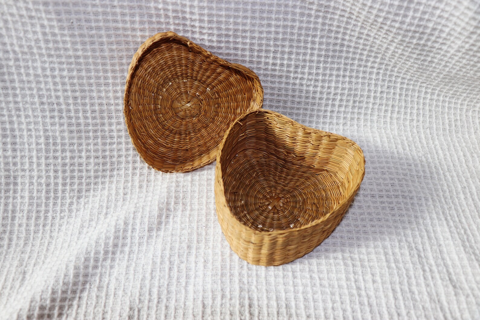 Heart Shaped Wicker Basket with Lid Etsy