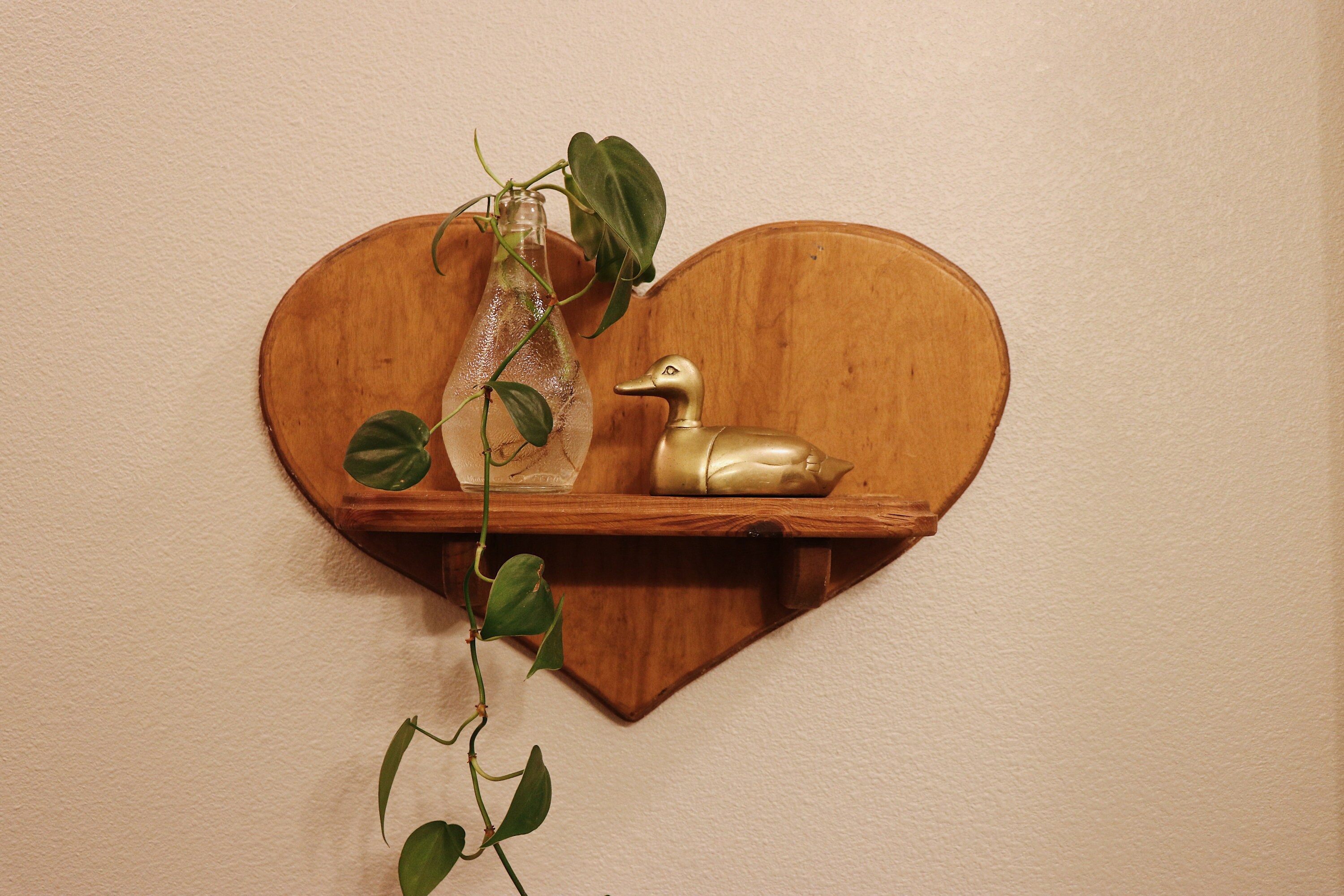 Wooden Heart Shelf Etsy