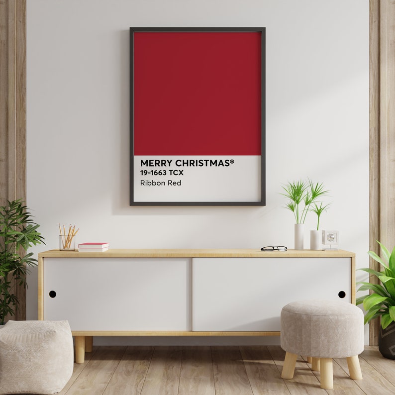 Pantone Merry Christmas Ribbon Red 191663 TCX Christmas Etsy